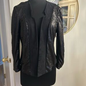 Sequin / faux suede jacket.